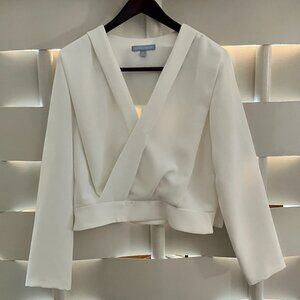 Antonio Melani Blouse White Short Blouse Size 14